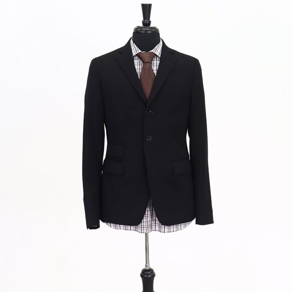 Indochino 38R Black Solid 3-Button Sport Coat Blazer Jacket G407 - Picture 1 of 11